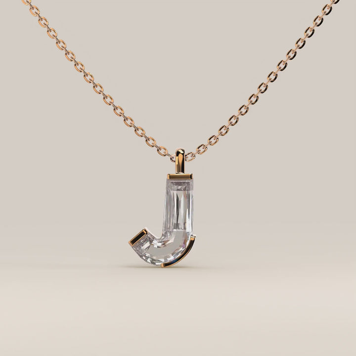 Joy - Lab Grown Diamond Initial Pendant Necklace