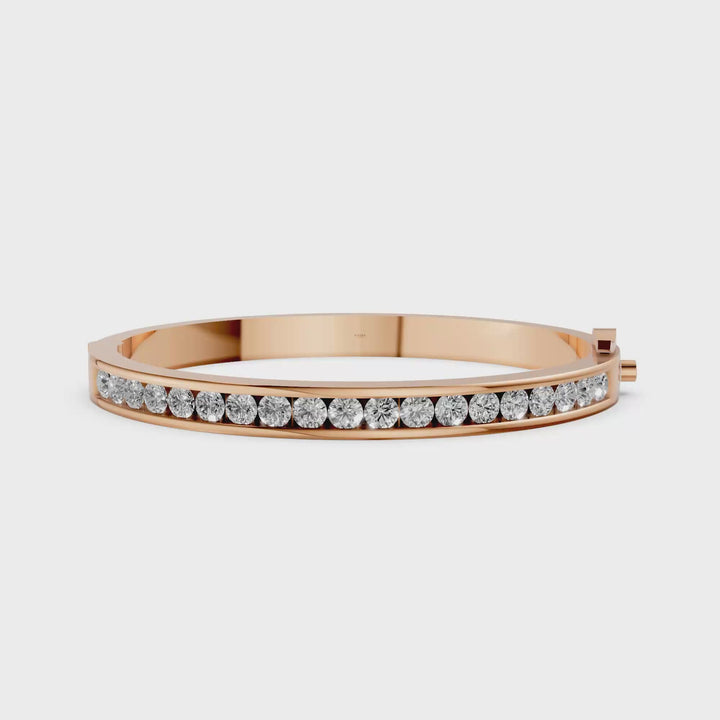 Bangle met Diamanten Channelzetting Wide - 18k Geelgoud - 3,65 ct