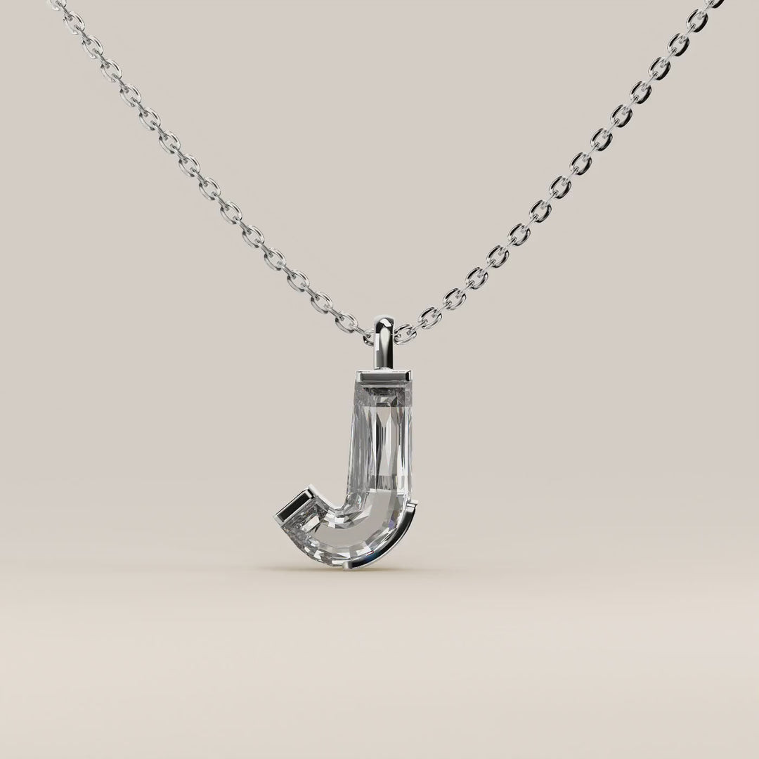 Joy - Lab Grown Diamond Initial Pendant Necklace