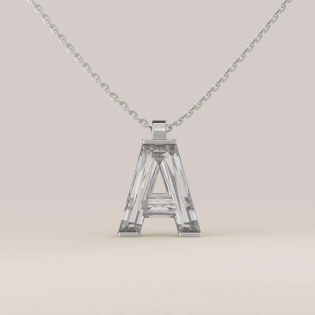 Joy - Lab Grown Diamond Initial Pendant Necklace