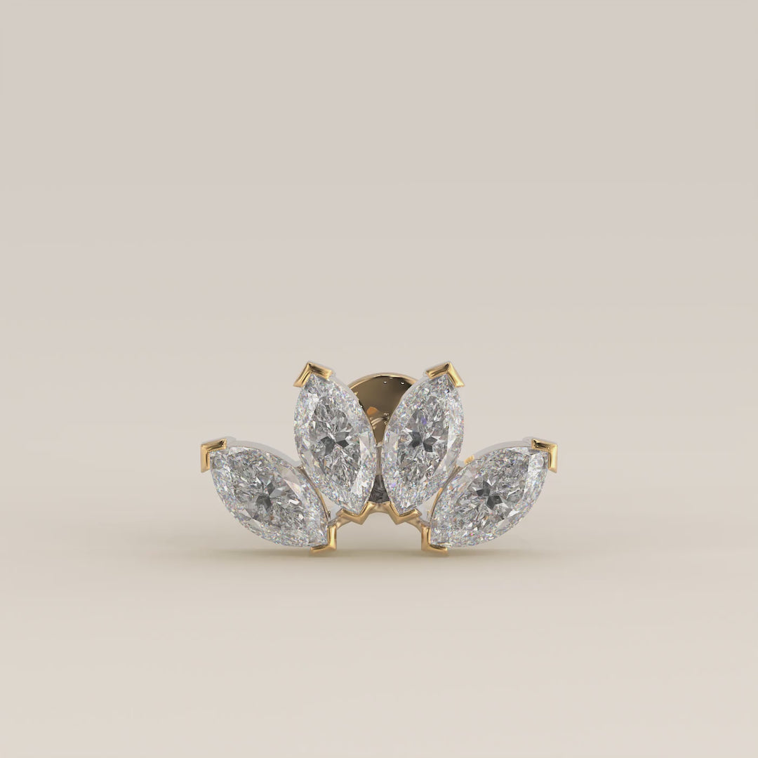 Éclat Quartet Marquise Lab Grown Diamond Piercing
