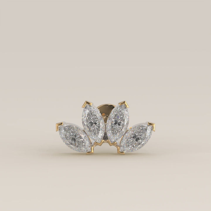 Éclat Quartet Marquise Lab Grown Diamond Piercing
