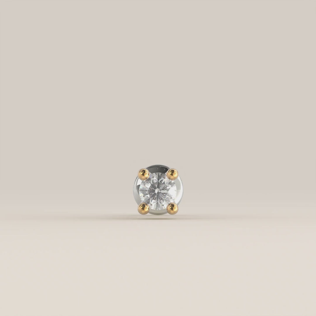 Signature Round Lab Grown Diamond Piercing