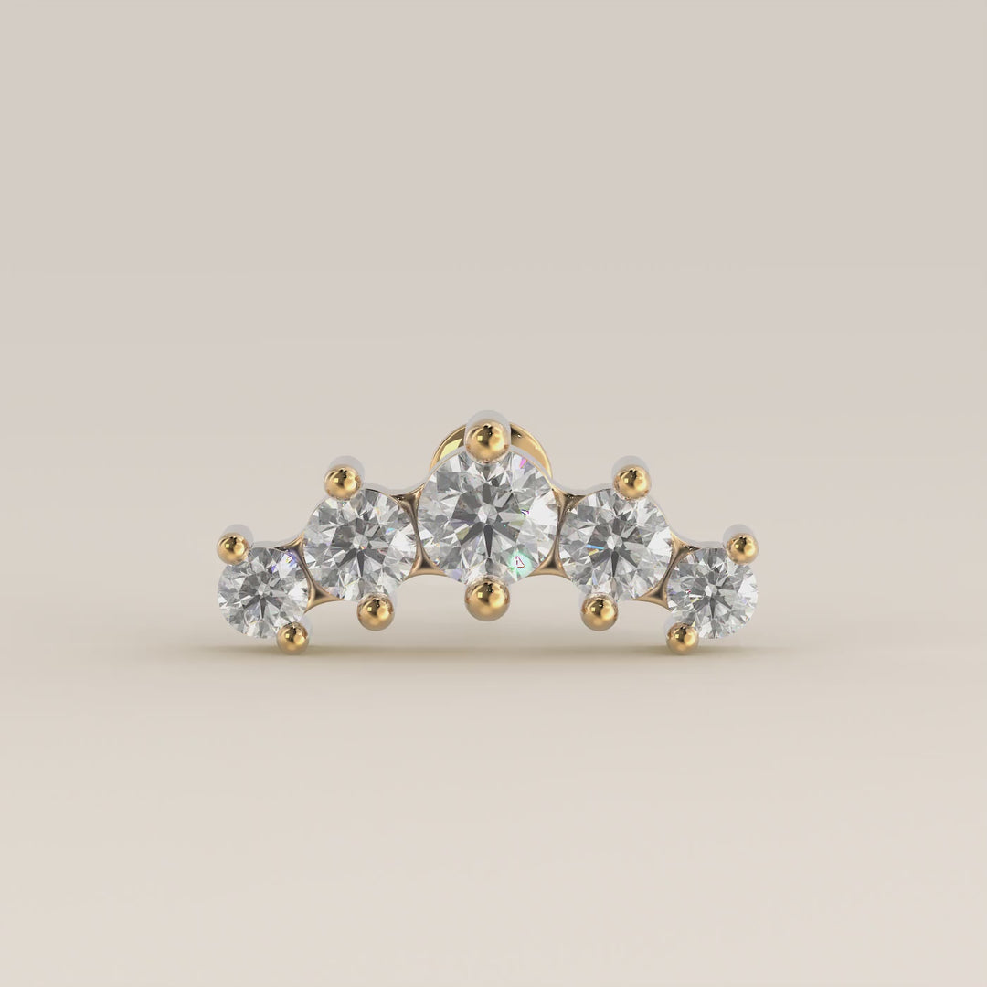 Celestial Row Small Lab Grown Diamond Piercing