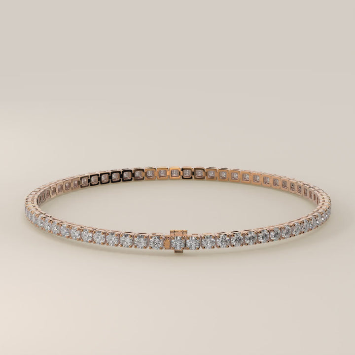 Amélie - En stock - Bracelet tennis classique en diamants de laboratoire sertis bas