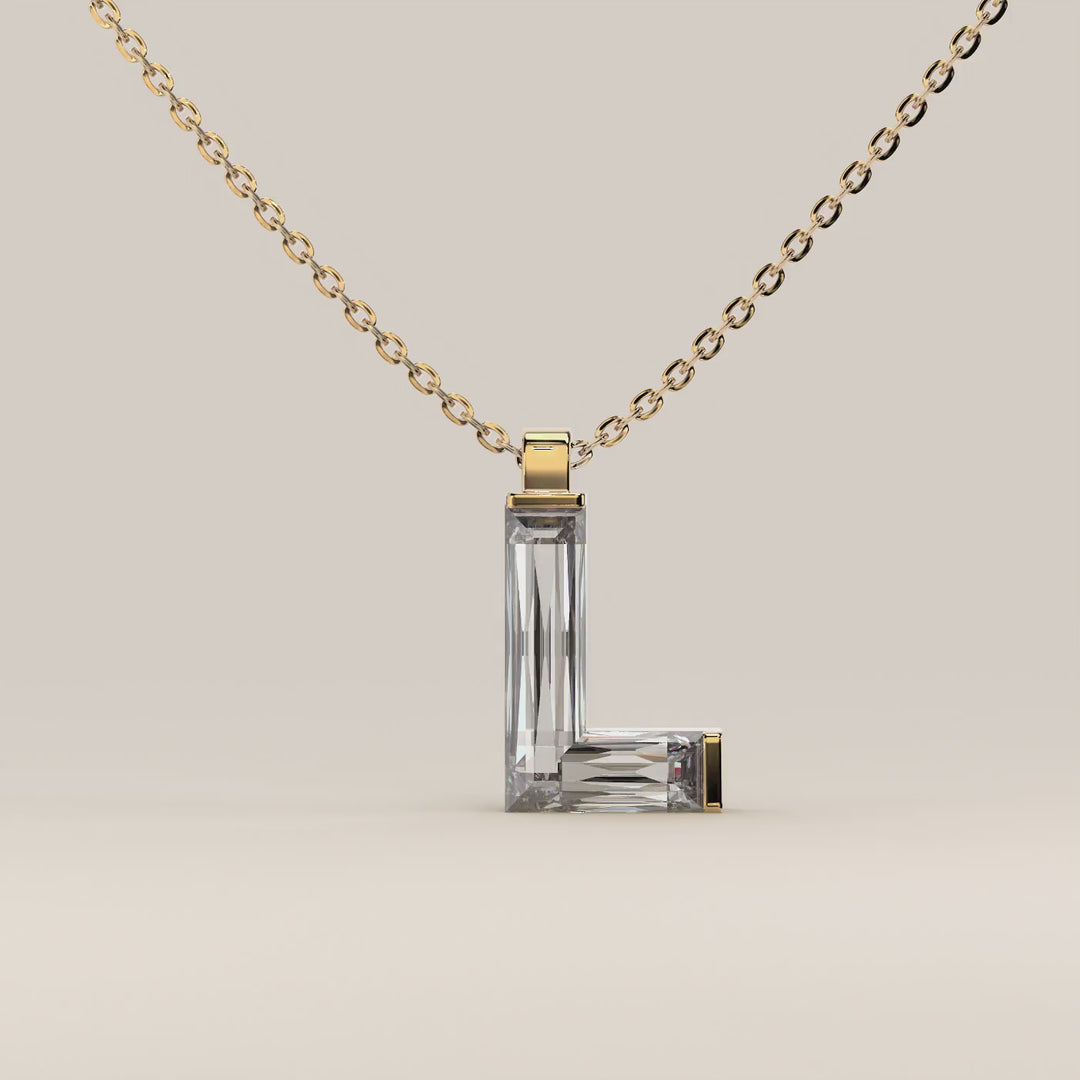 Joy - Lab Grown Diamond Initial Pendant Necklace