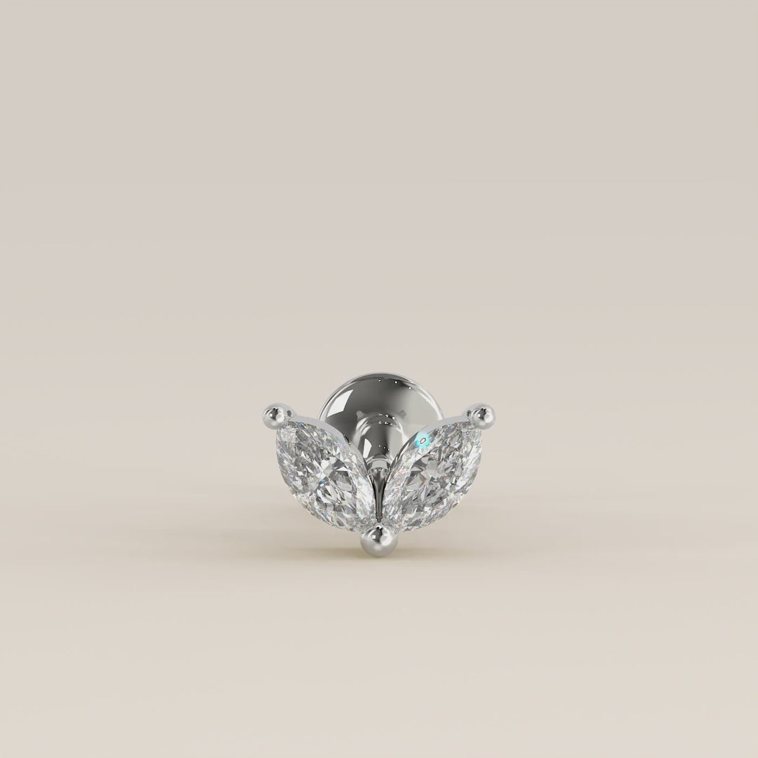 Éclat Duo Marquise Lab Grown Diamond Piercing