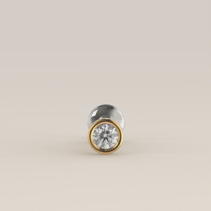 Bezel Round Lab Grown Diamond Piercing