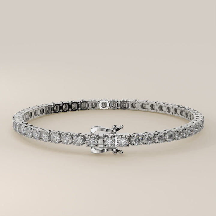 Chris - In Stock - Classic Lab Grown Diamond Tennis Bracelet - 18K White Gold
