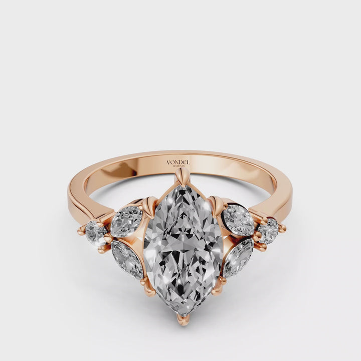 Marquise Multi Diamanten Ring - 1,96 ct