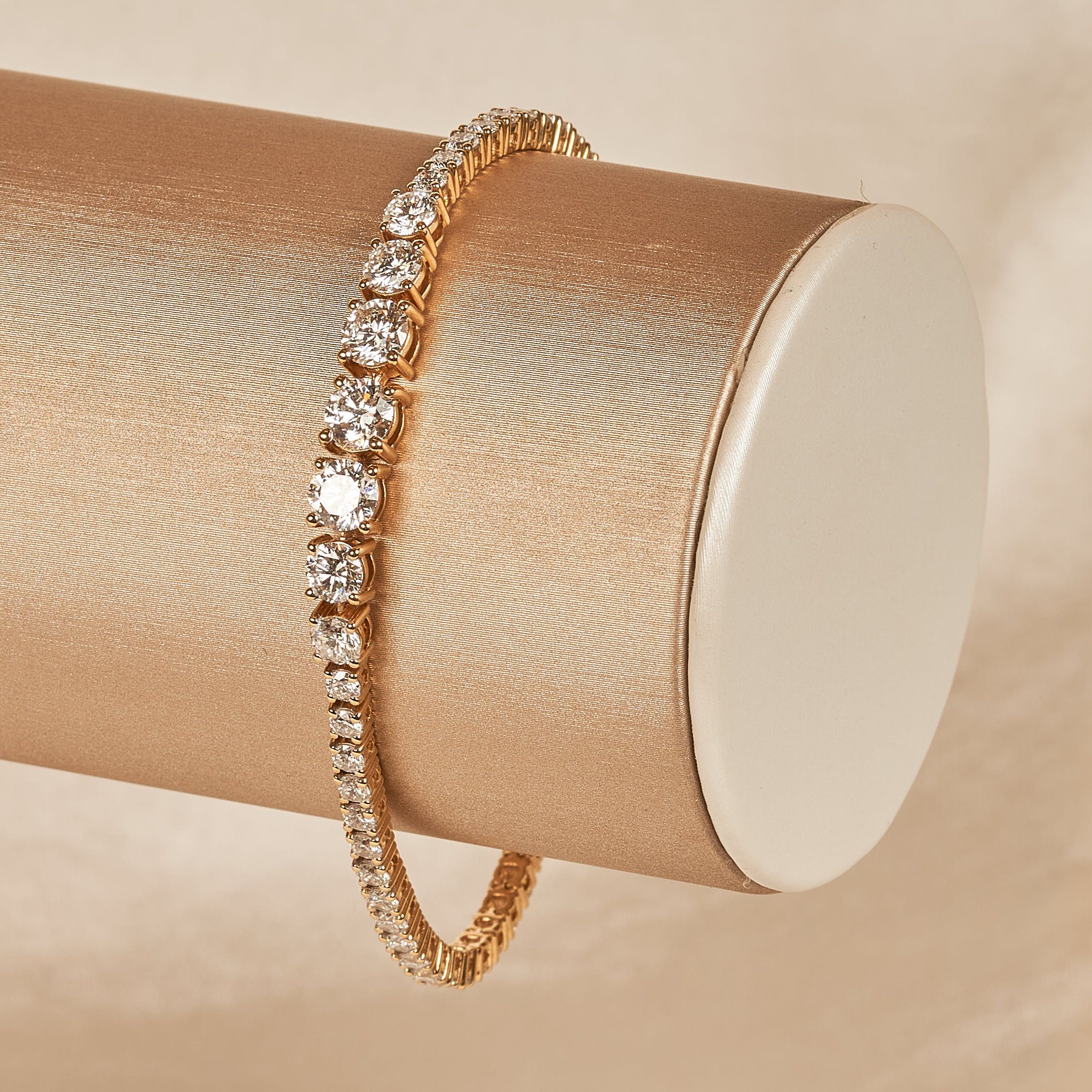 Tennisarmband in geelgoud